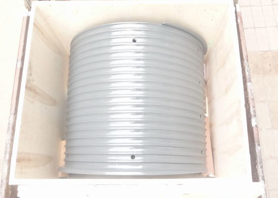 240KN Winch Drum With Grooved Sleeves Sleeves 1000mm Diameter For Construction