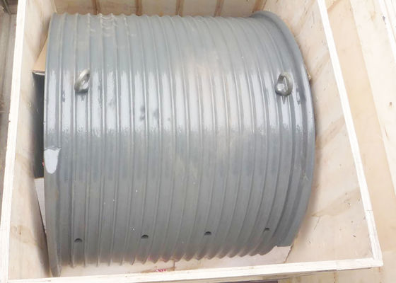 240KN Winch Drum With Grooved Sleeves Sleeves 1000mm Diameter For Construction