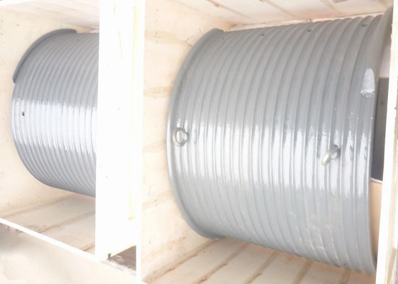 240KN Winch Drum With Grooved Sleeves Sleeves 1000mm Diameter For Construction
